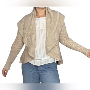 Tommy Bahama Cream Cardigan Sweater Elegant Open Front